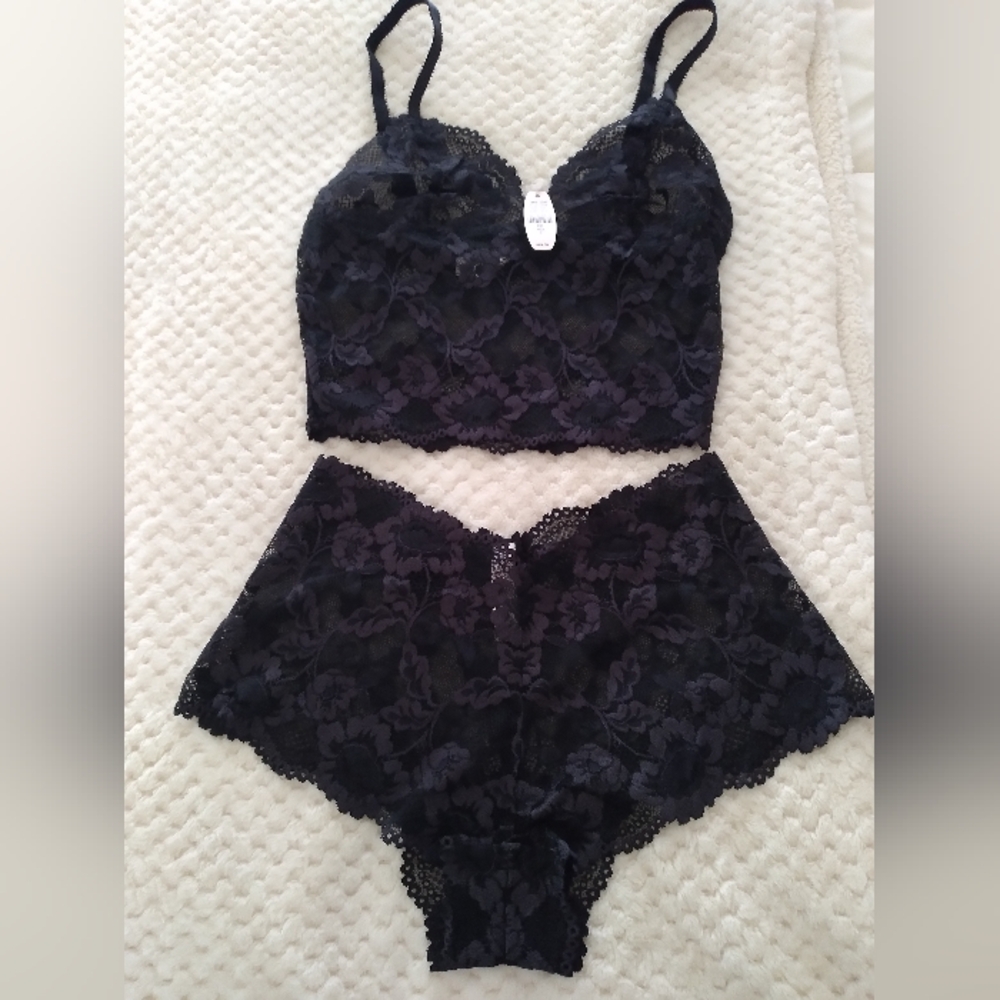 Vs Longline bralette and panty set